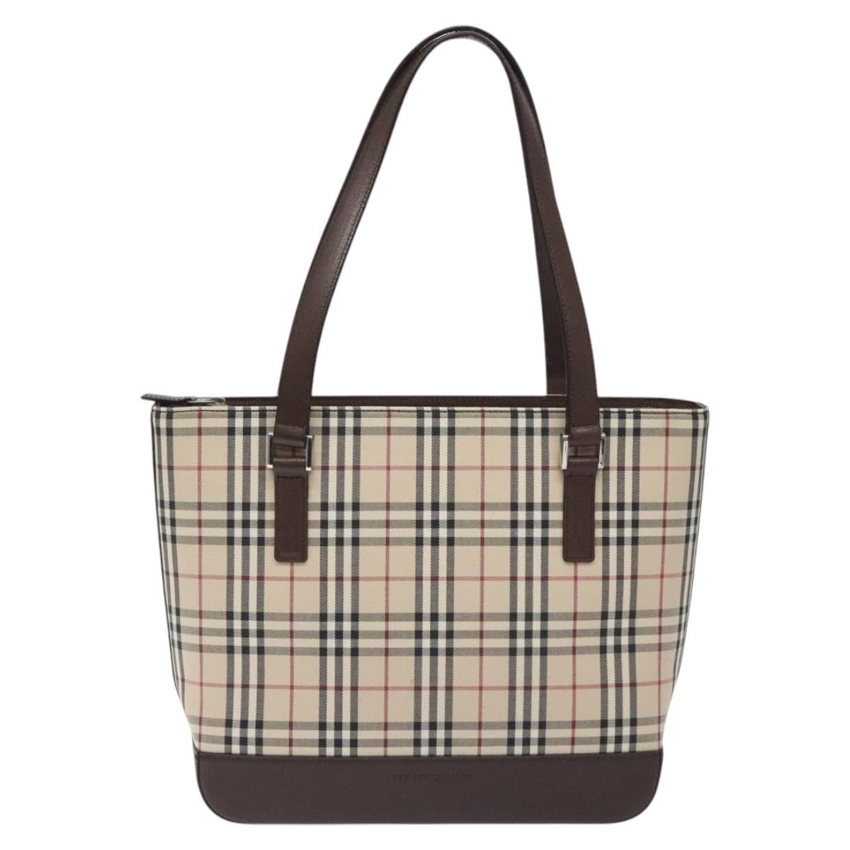Burberry Nova Check Tote canvas check pattern, BEIGE, CANVAS, Tote bag