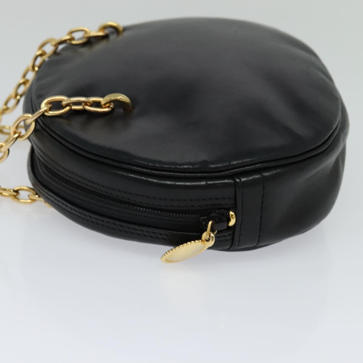 Christian Dior Vintage Shoulder Bag Leather, BLACK, LEATHER, Shoulder bag