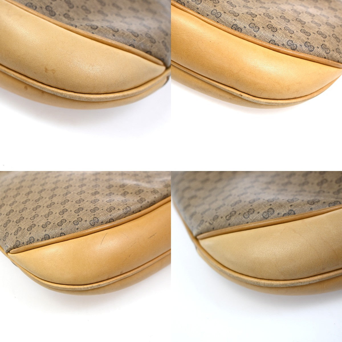 Gucci Vintage Shoulder Bag GG Coated Canvas, BROWN, PVC, Shoulder bag