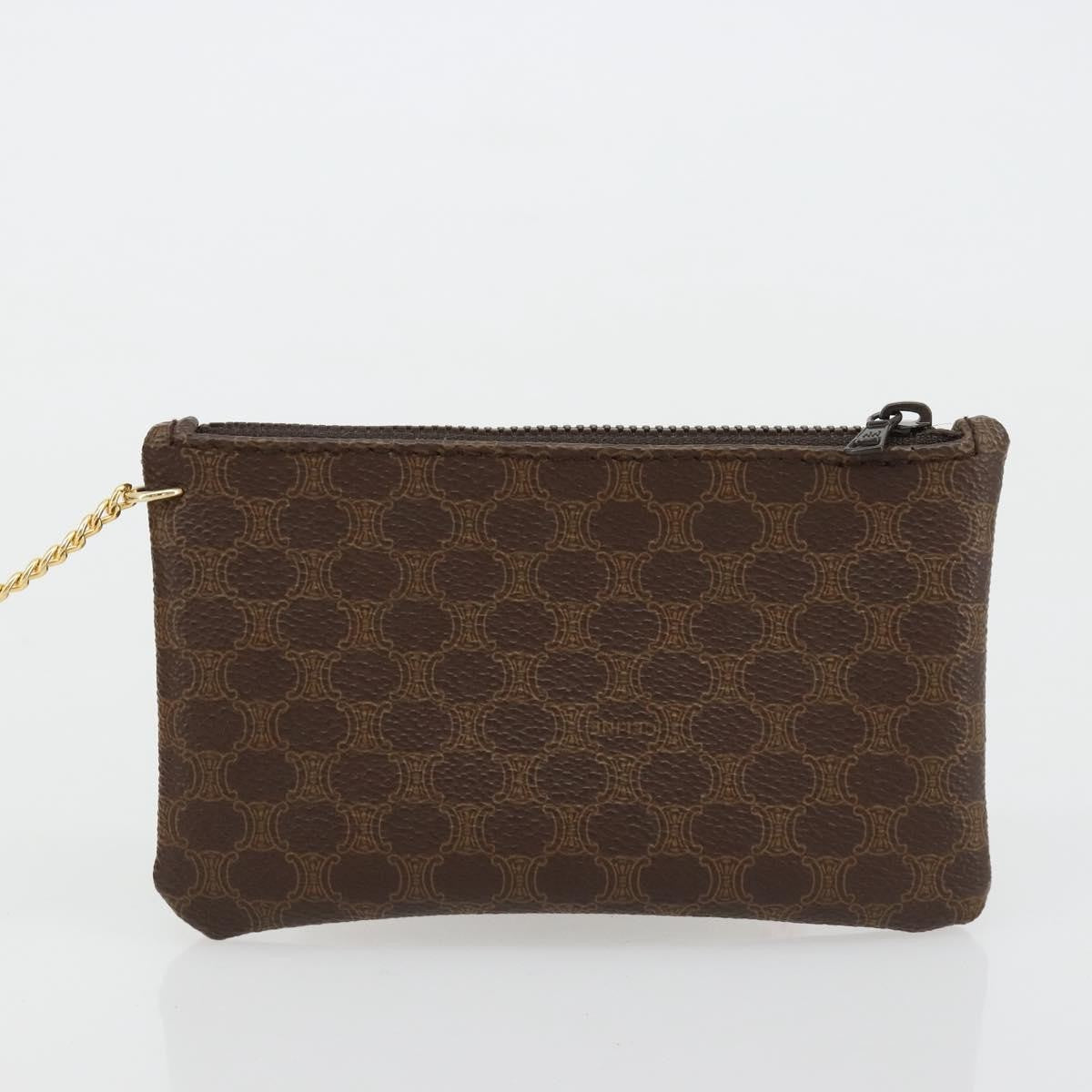 Celine Macadam Shoulder Bag PVC Leather, Brown, PVC, Shoulder Bag