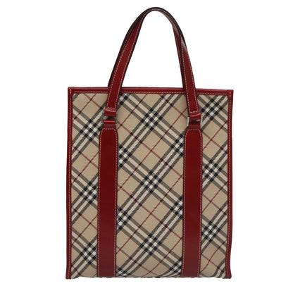 Burberry Nova Check Tote Canvas and Leather, BEIGE, CANVAS, Tote bag