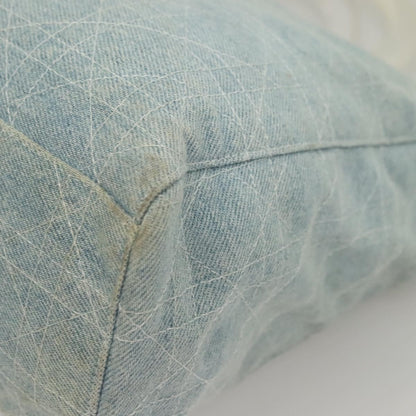 Christian Dior Vintage Lady Dior Bag Cannage Quilt Denim, BLUE, CANVAS, Tote bag