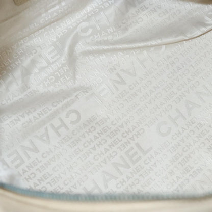 Chanel Chocolate Bar CC Bowler Bag Canvas, BEIGE, CANVAS, Handbag