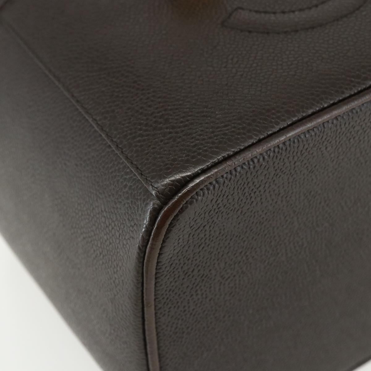 Chanel Vintage Timeless Vanity Case Caviar, BROWN, LEATHER, Handbag