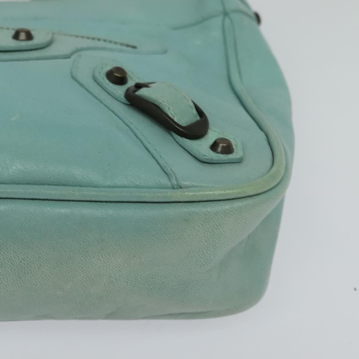 Balenciaga Hip Classic Studs Crossbody Bag Leather, BLUE, LEATHER, Shoulder bag