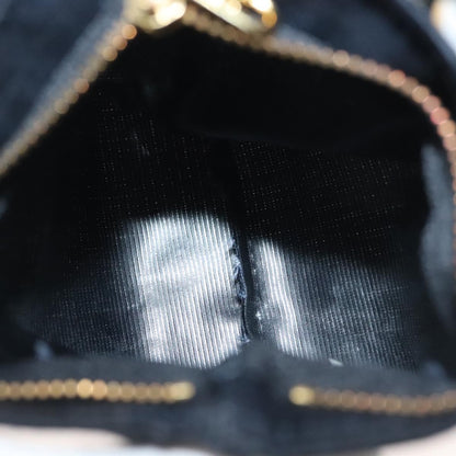 Celine Circle Logo Pouch Canvas, BLACK, CANVAS, Clutche & pouche