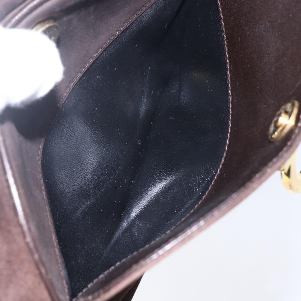 Salvatore Ferragamo Gancini Shoulder Bag Suede, BROWN, SUEDE, Shoulder bag