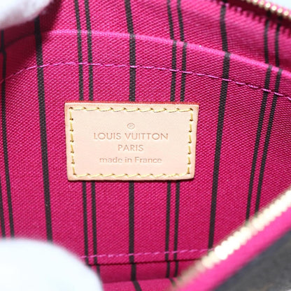 Louis Vuitton Neverfull Pochette Monogram Canvas, BROWN, CANVAS, Clutche & pouche