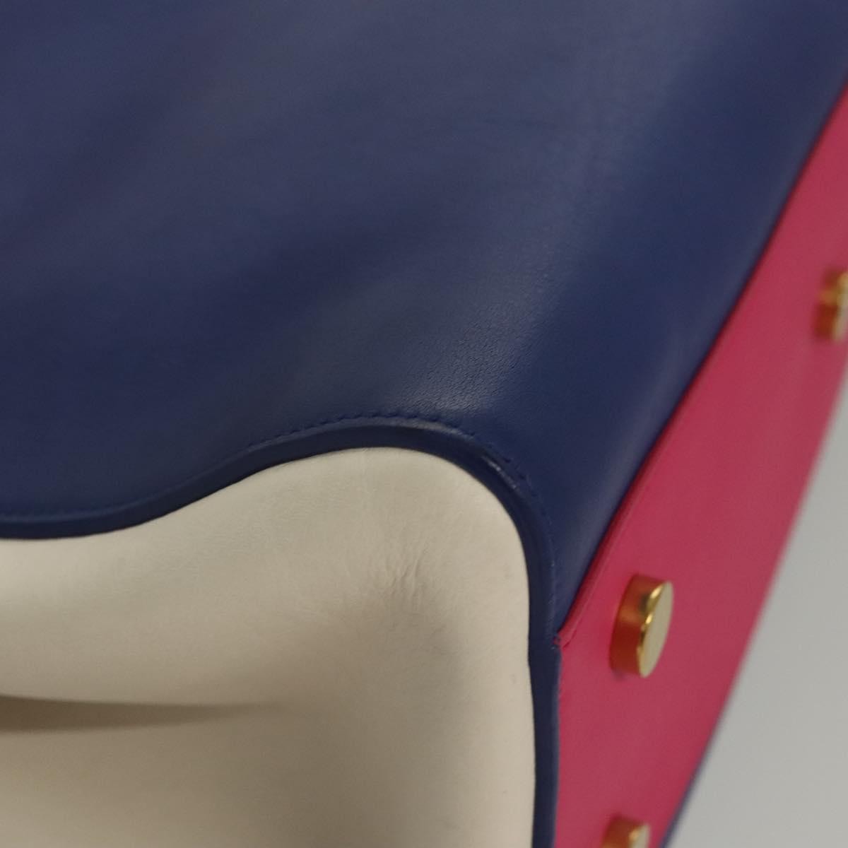 Saint Laurent Rive Gauche Cabas Leather, BLUE, LEATHER, Handbag