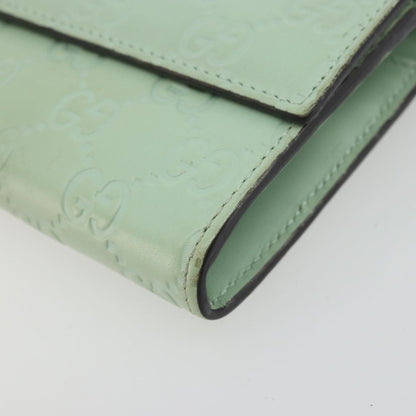 Gucci Guccissima Wallet Motif GG, Green, Leather, Wallet