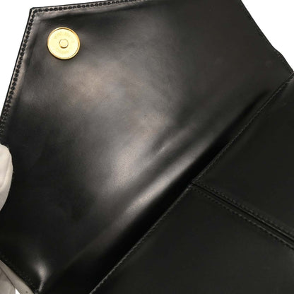 Saint Laurent Vintage Handbag Leather, BLACK, LEATHER, Handbag