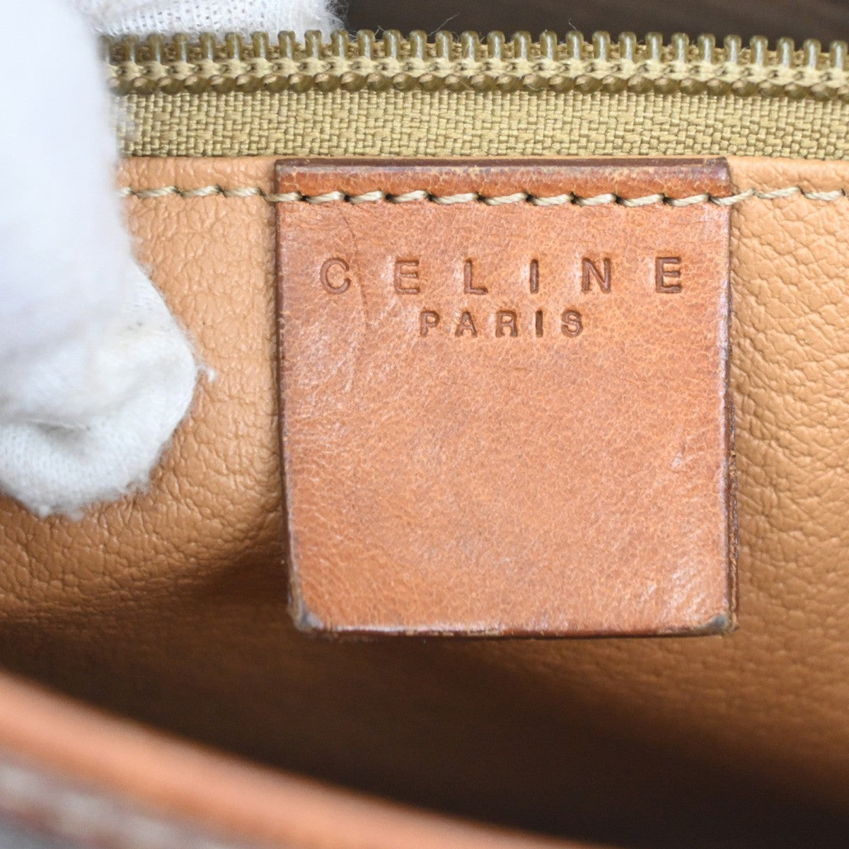 Celine Vintage Macadam Tote bag Canvas and Leather, Brown, Canvas, Tote Bag