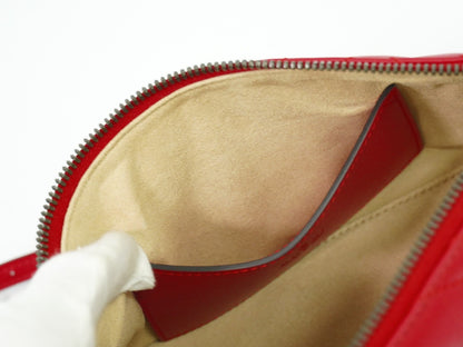 Gucci GG Marmont Shoulder Bag Leather, RED, LEATHER, Shoulder bag