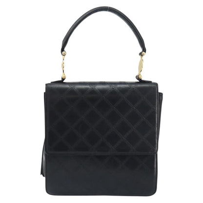 Versace Vintage Handbag Leather, BLACK, LEATHER, Handbag