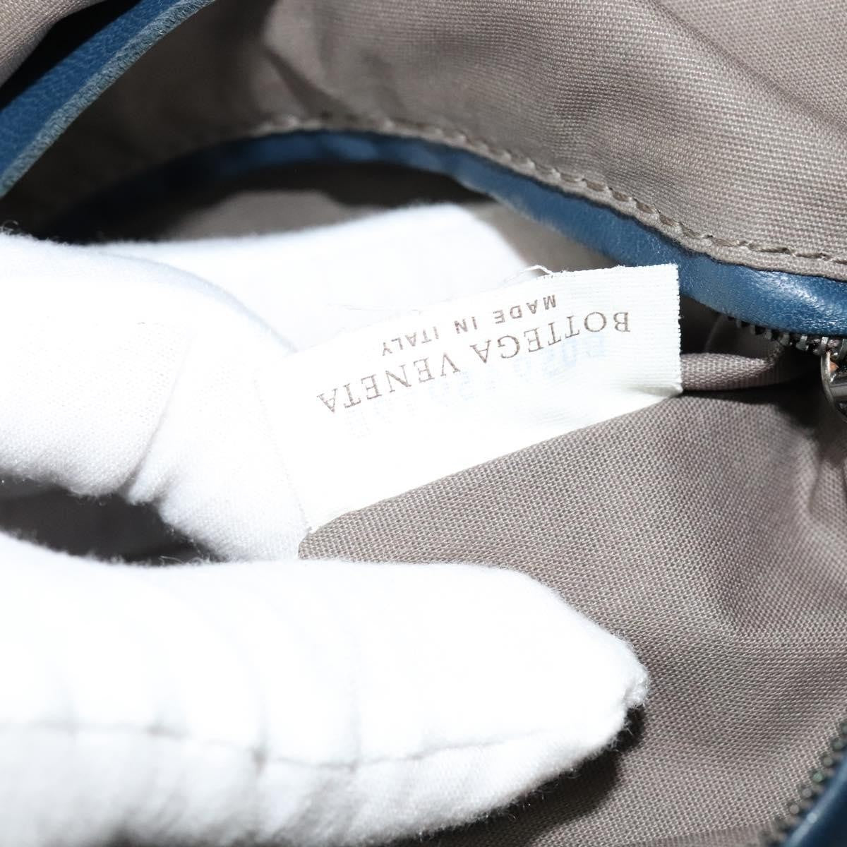 Bottega Veneta Flat Messenger Bag Intrecciato Nappa, BLUE, LEATHER, Shoulder bag