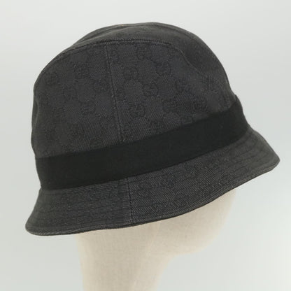Gucci Sun Hat Canvas, GRAY, CANVAS, Head accessory