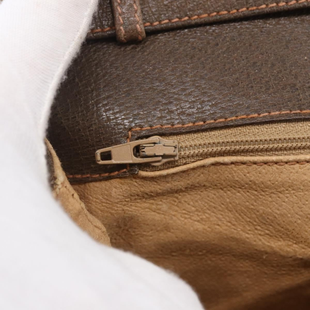 Gucci Vintage Shoulder Bag GG Canvas and Leather, BEIGE, CANVAS, Shoulder bag