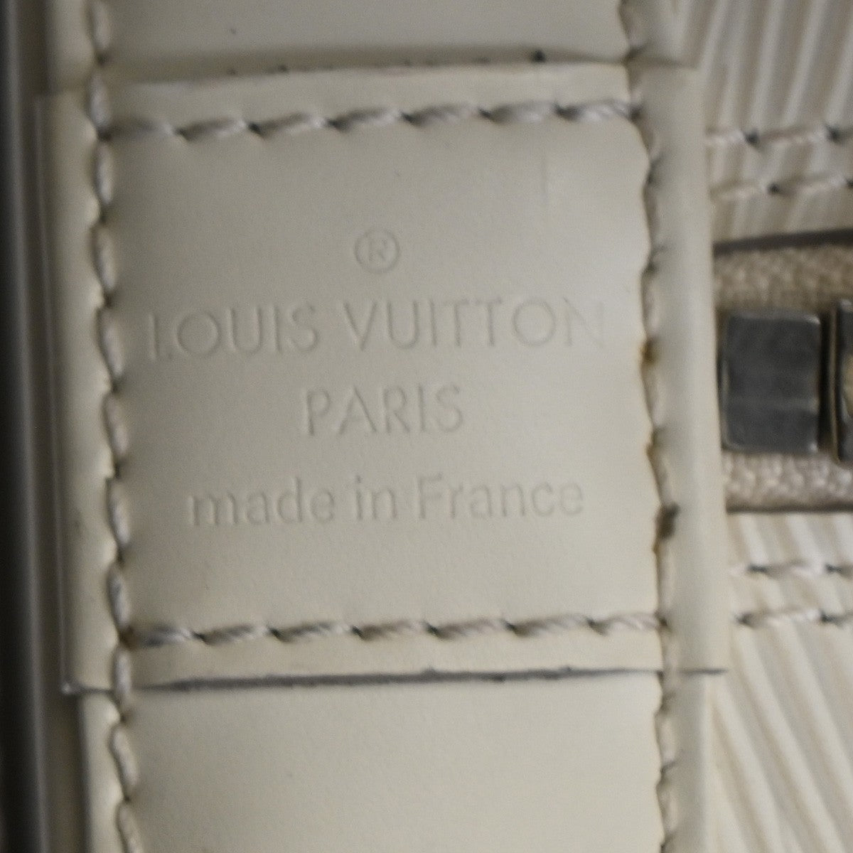 Louis Vuitton Alma Handbag Epi Leather, WHITE, LEATHER, Handbag