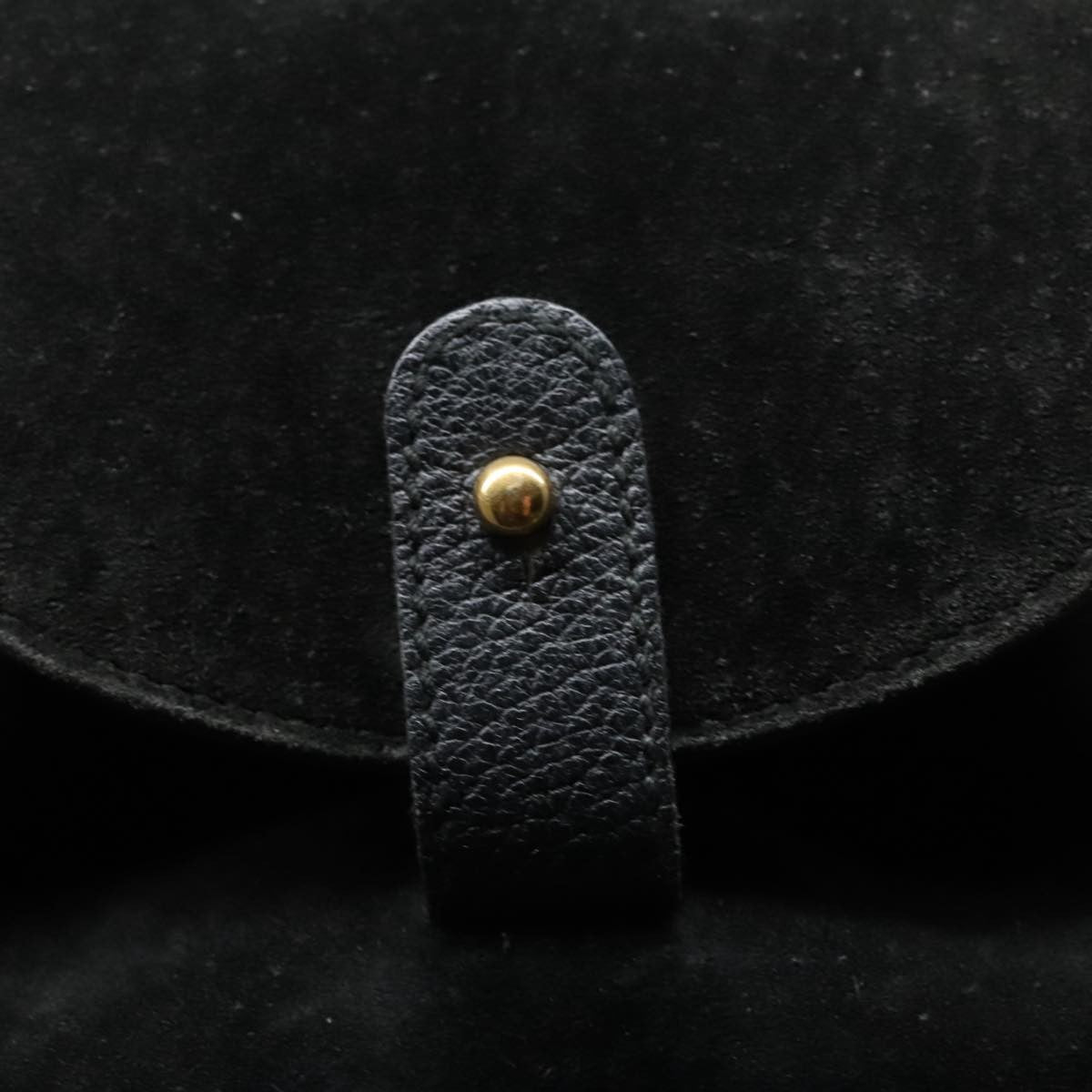 Gucci Vintage Bamboo Backpack Suede, BLACK, SUEDE, Backpack