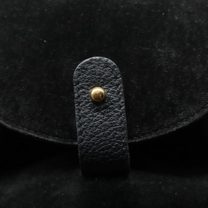 Gucci Vintage Bamboo Backpack Suede, BLACK, SUEDE, Backpack