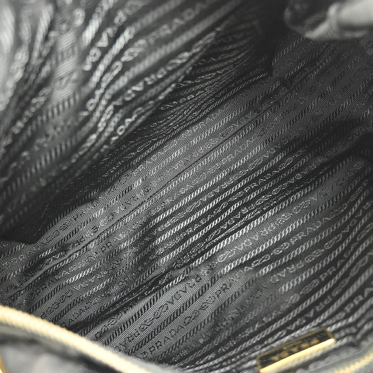 Prada Zip Convertible Shopping Tote Tessuto with Saffiano Leather, BLACK, NYLON, Tote bag