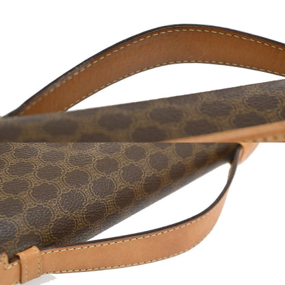 Celine Vintage Macadam Handbag Canvas and Leather, BROWN, CANVAS, Handbag