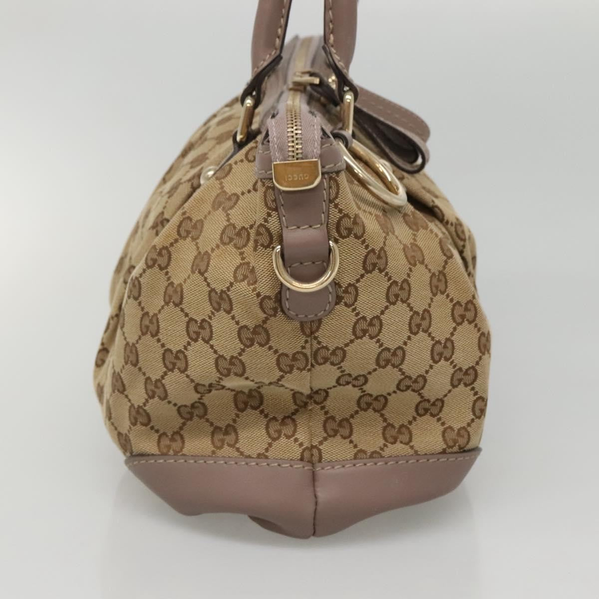 Gucci Sukey Top Handle Satchel GG Canvas with Leather, BEIGE, CANVAS, Tote bag