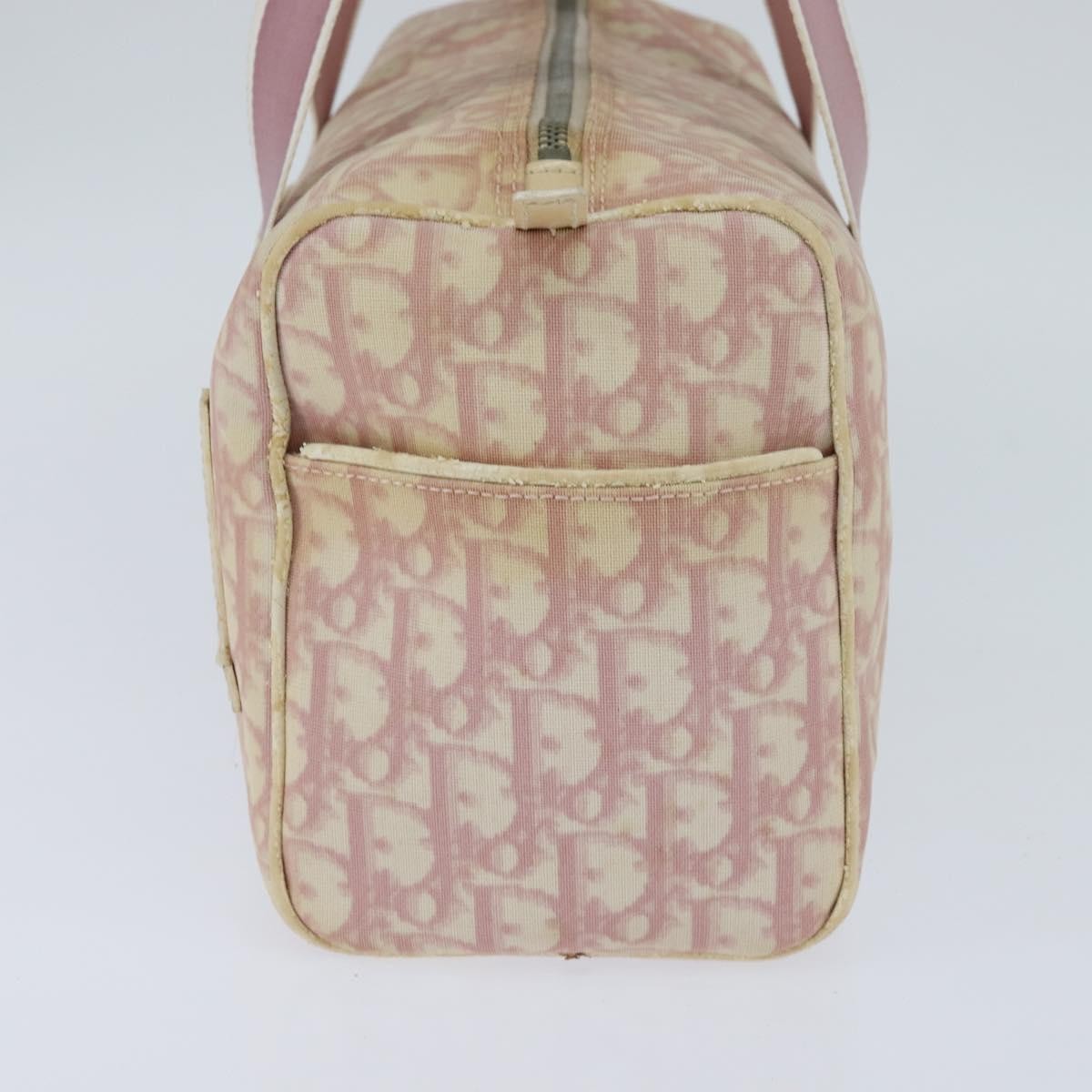 Christian Dior Vintage Trotter Boston Bag Diorissimo Coated Canvas, PINK, PVC, Handbag