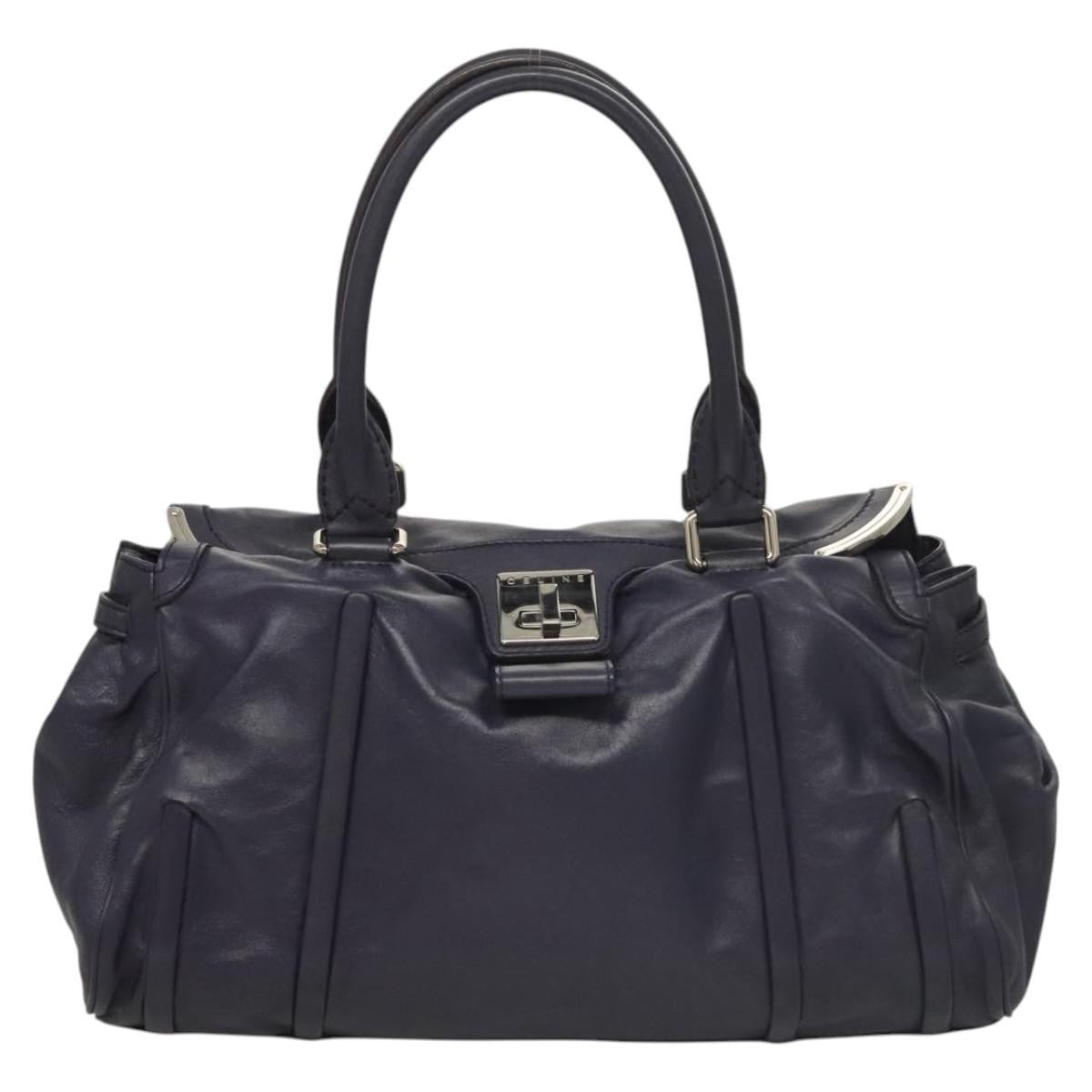 Celine Shoulder Bag Leather, PURPLE, LEATHER, Shoulder bag