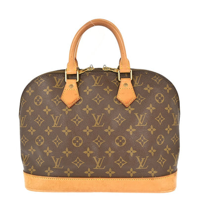 Louis Vuitton Alma Handbag Monogram Canvas, BROWN, CANVAS, Handbag
