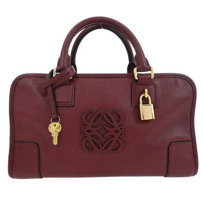 Loewe Amazona Bag Leather, BURGUNDY, LEATHER, Handbag