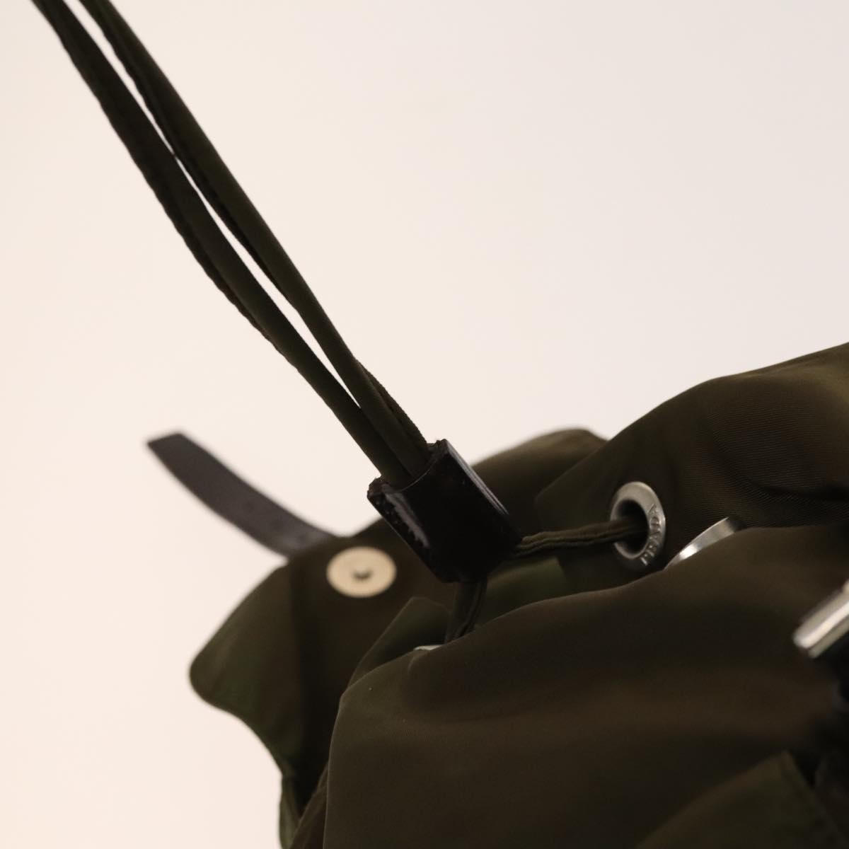 Prada Double Front Pocket Backpack Tessuto, KHAKI, NYLON, Backpack