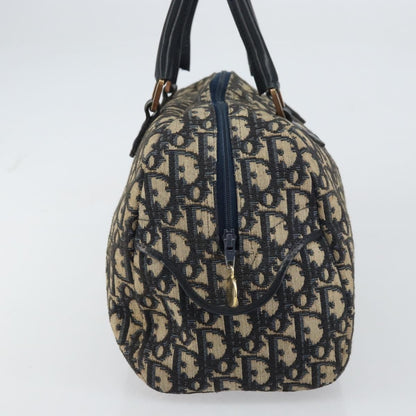 Christian Dior Vintage Trotter Boston Bag Diorissimo Canvas, NAVY, CANVAS, Handbag
