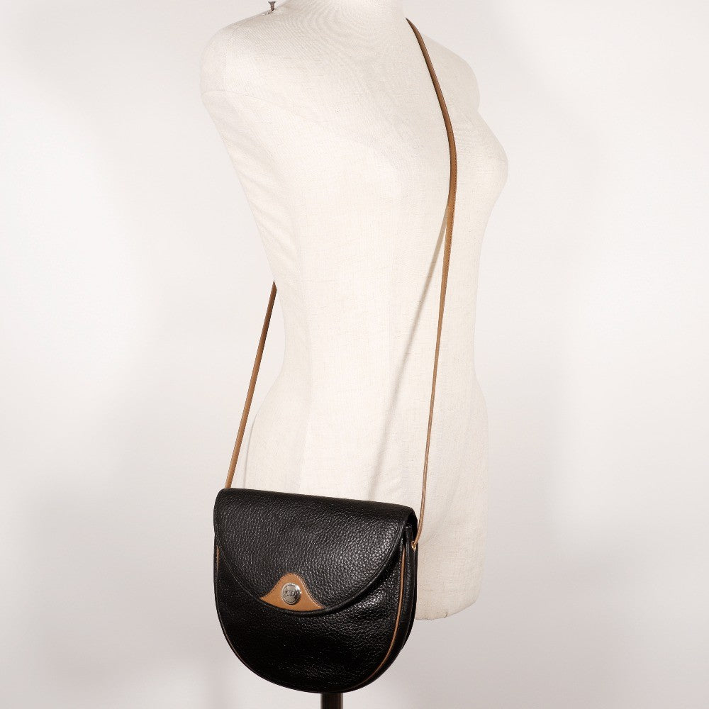 Christian Dior CD Shoulder bag Leather, BLACK, LEATHER, Shoulder bag