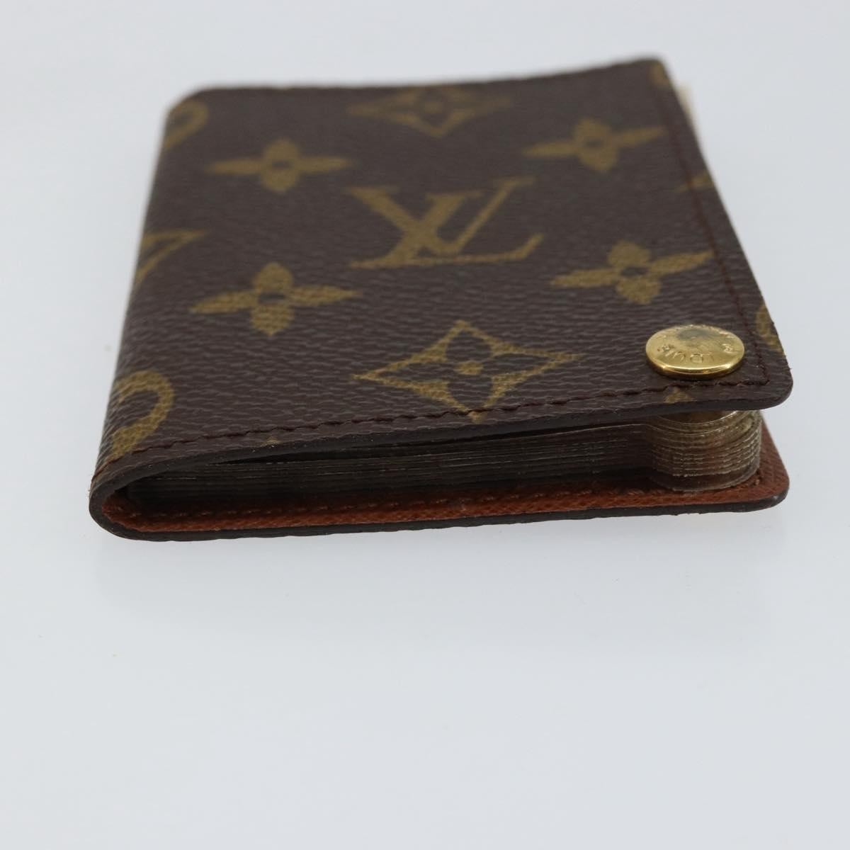 Louis Vuitton Porte Cartes Pression Card Case Monogram Canvas, BROWN, CANVAS, Card Holders