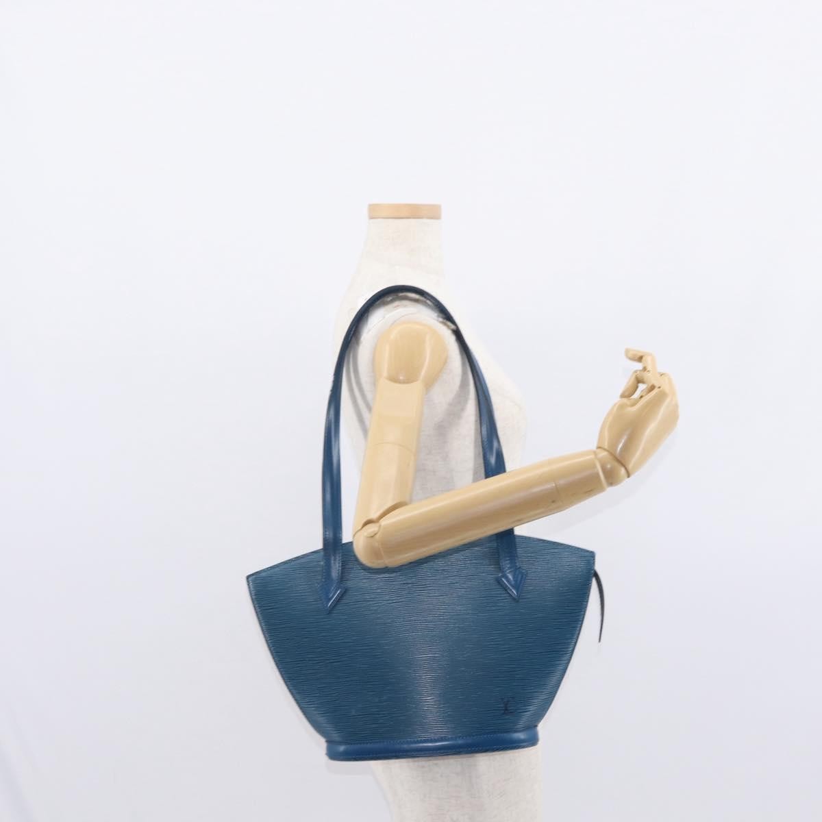 Louis Vuitton Saint Jacques Handbag Epi Leather, BLUE, LEATHER, Shoulder bag