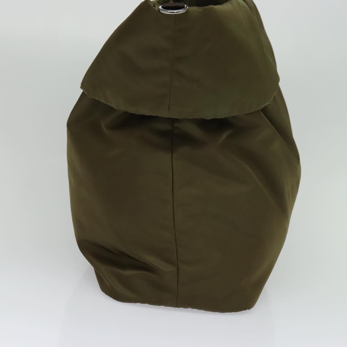 Prada Convertible Double Tote Tessuto, KHAKI, NYLON, Handbag