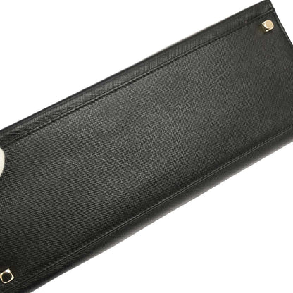 Salvatore Ferragamo Convertible Top Handle Bag Leather, BLACK, LEATHER, Handbag