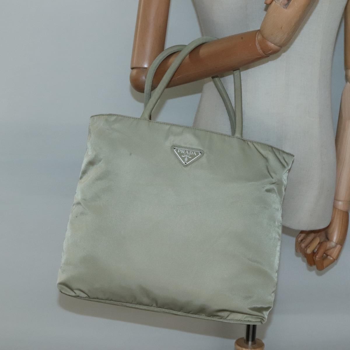 Prada Vintage Zip Tote Tessuto, BEIGE, NYLON, Tote bag