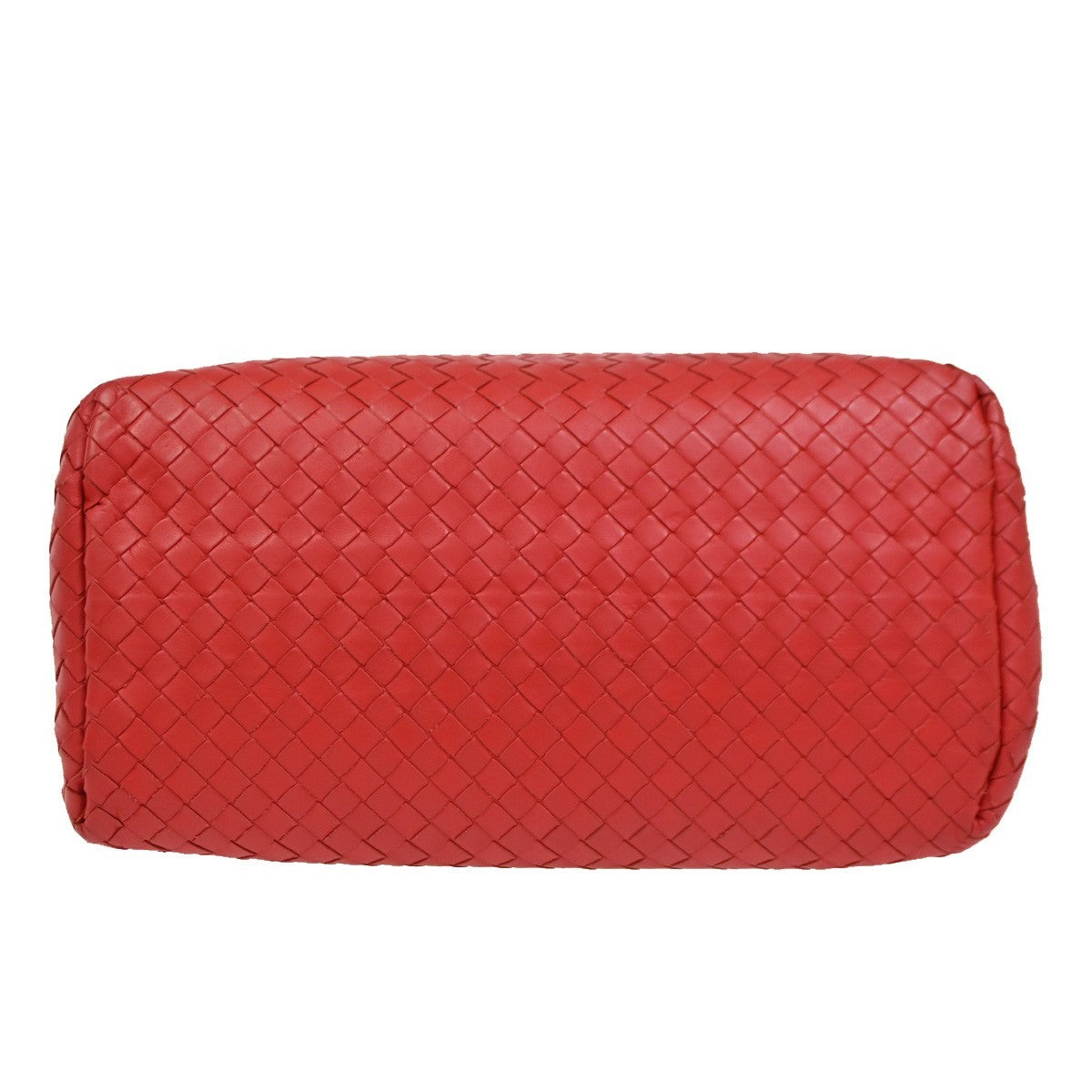 Bottega Veneta Roma Bag Intrecciato Nappa, RED, LEATHER, Handbag
