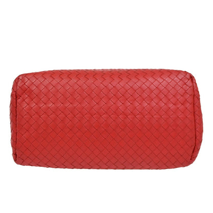 Bottega Veneta Roma Bag Intrecciato Nappa, RED, LEATHER, Handbag