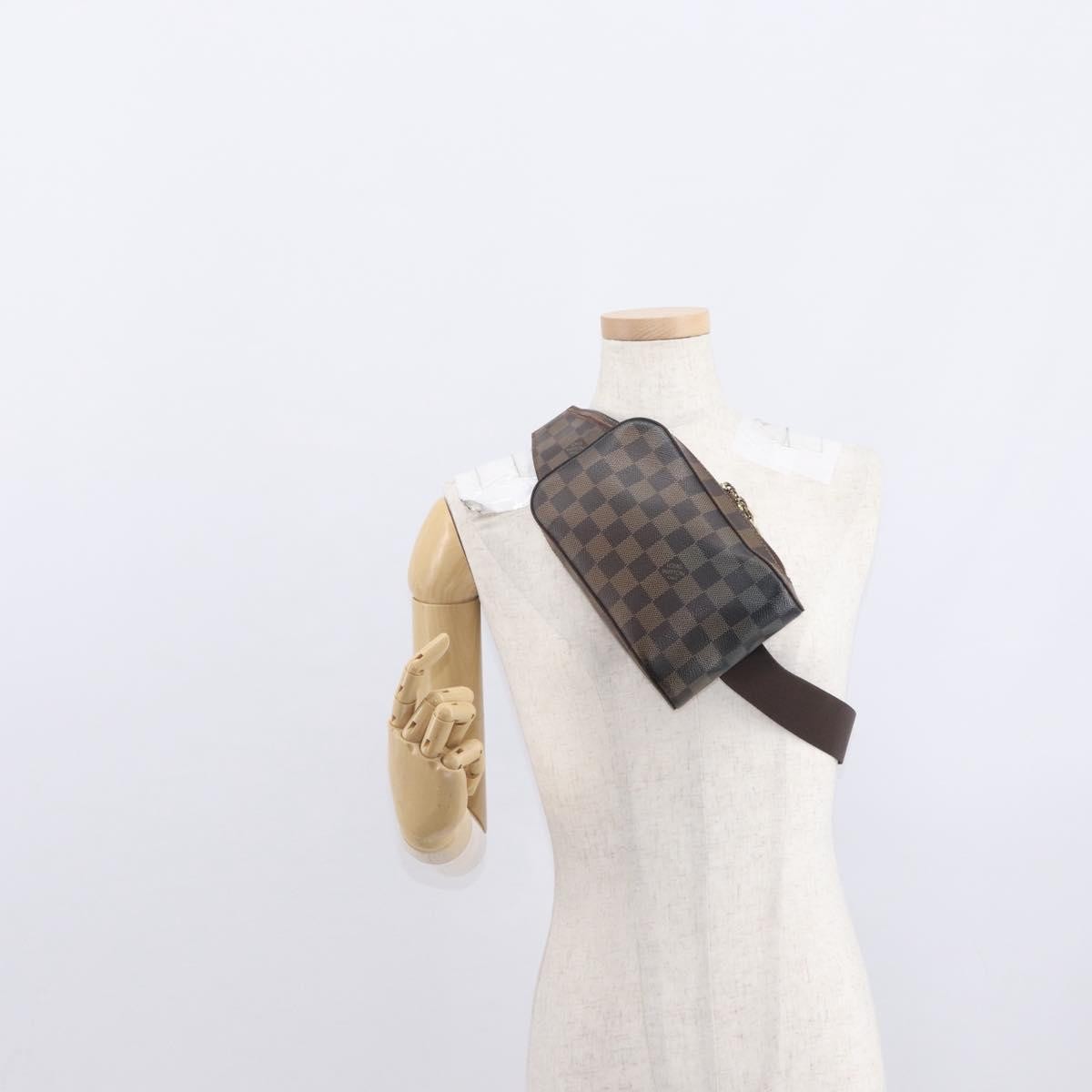 Louis Vuitton Geronimos Waist Bag Damier, BROWN, CANVAS, Shoulder bag