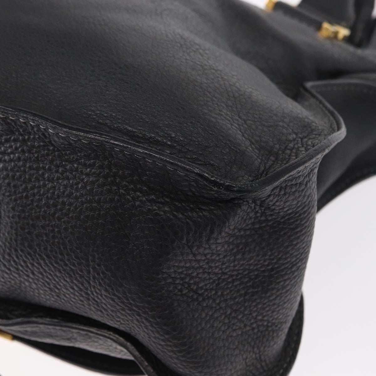 Chloe Marcie Satchel Leather, BLACK, LEATHER, Handbag