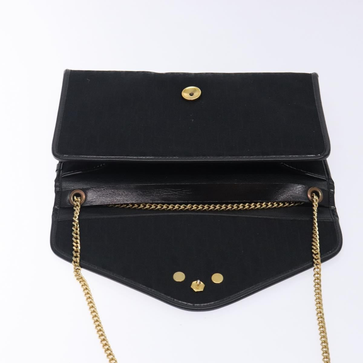 Christian Dior Vintage Trotteur Chain shoulder bag Canvas, BLACK, CANVAS, Shoulder bag