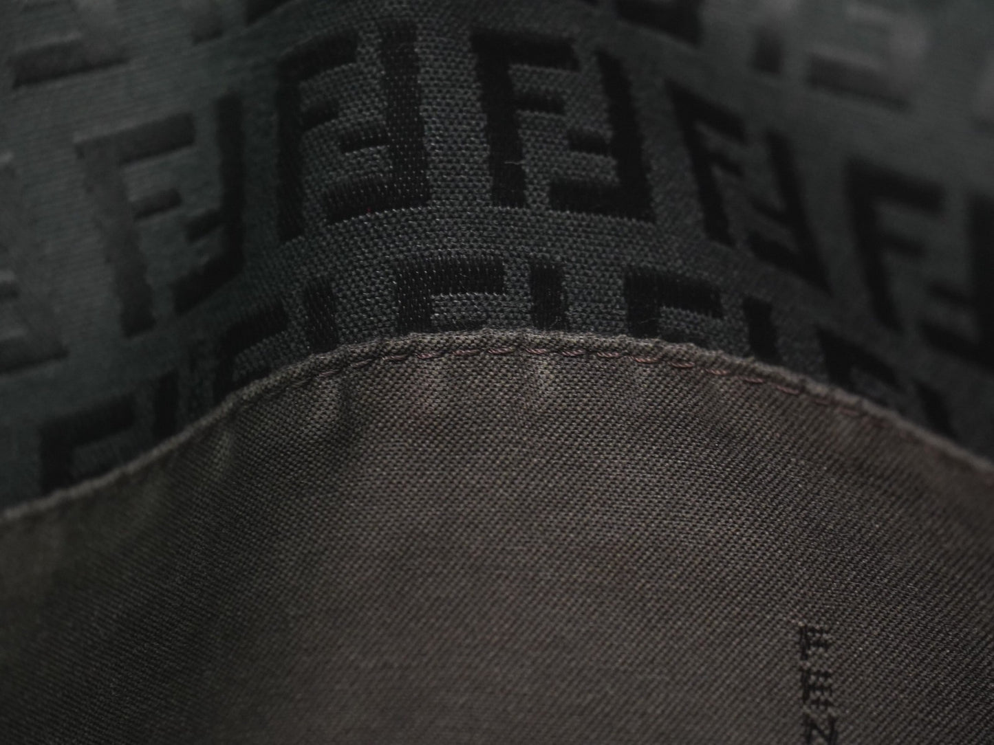 Fendi Vintage Flap Crossbody Bag Zucchino Canvas, BLACK, CANVAS, Shoulder bag