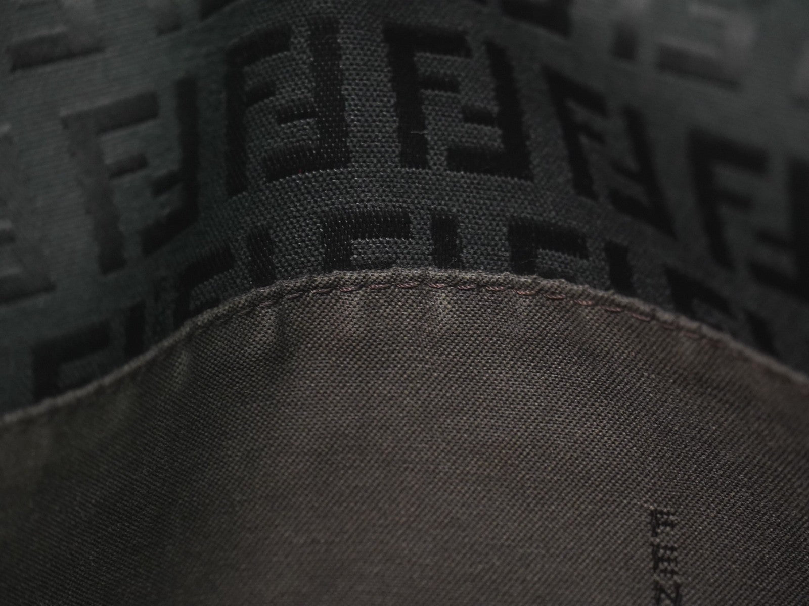 Fendi Vintage Flap Crossbody Bag Zucchino Canvas, BLACK, CANVAS, Shoulder bag