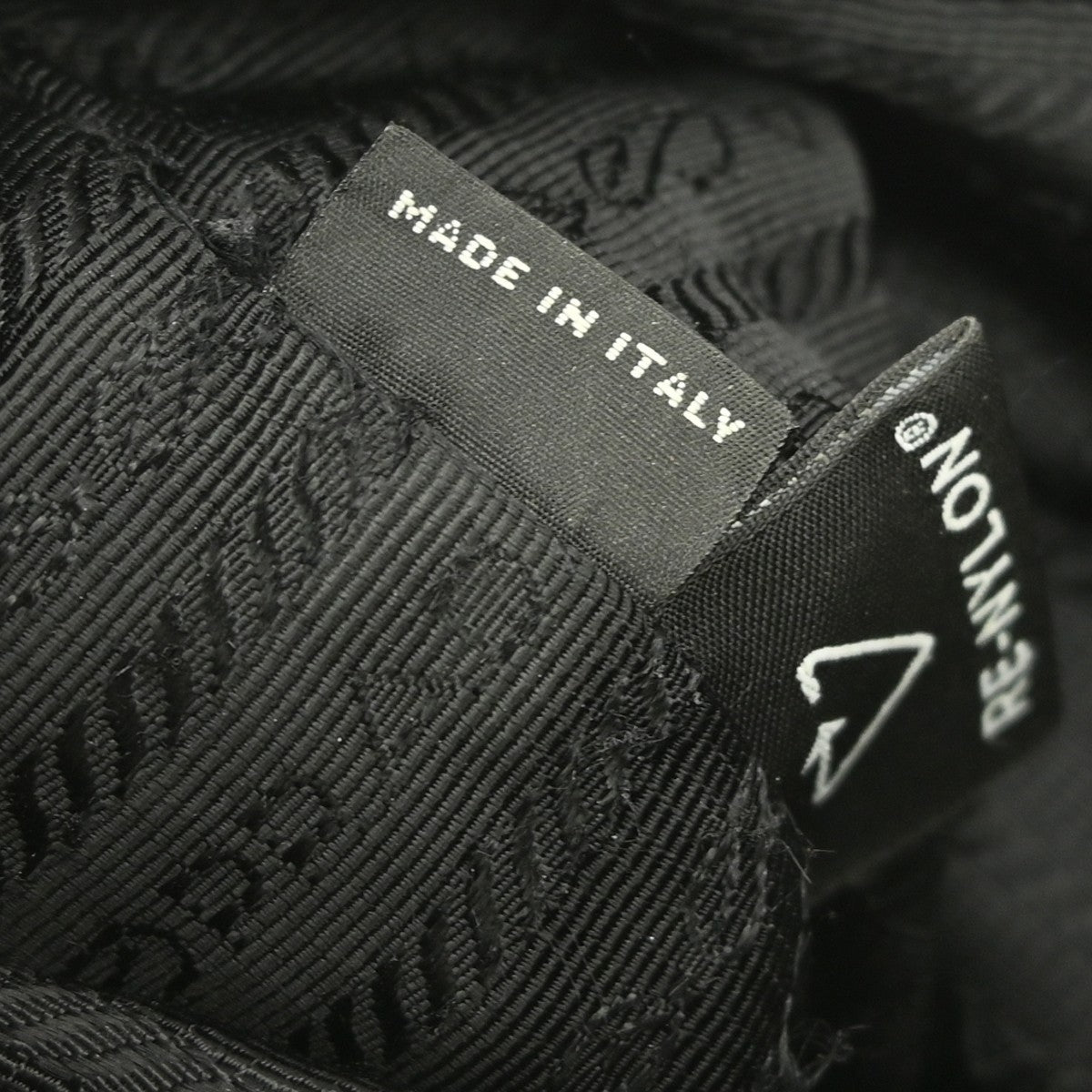 Prada Drawstring Wristlet Bucket Bag Tessuto, BLACK, NYLON, Clutche & pouche