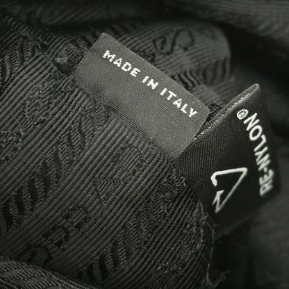 Prada Drawstring Wristlet Bucket Bag Tessuto, BLACK, NYLON, Clutche & pouche