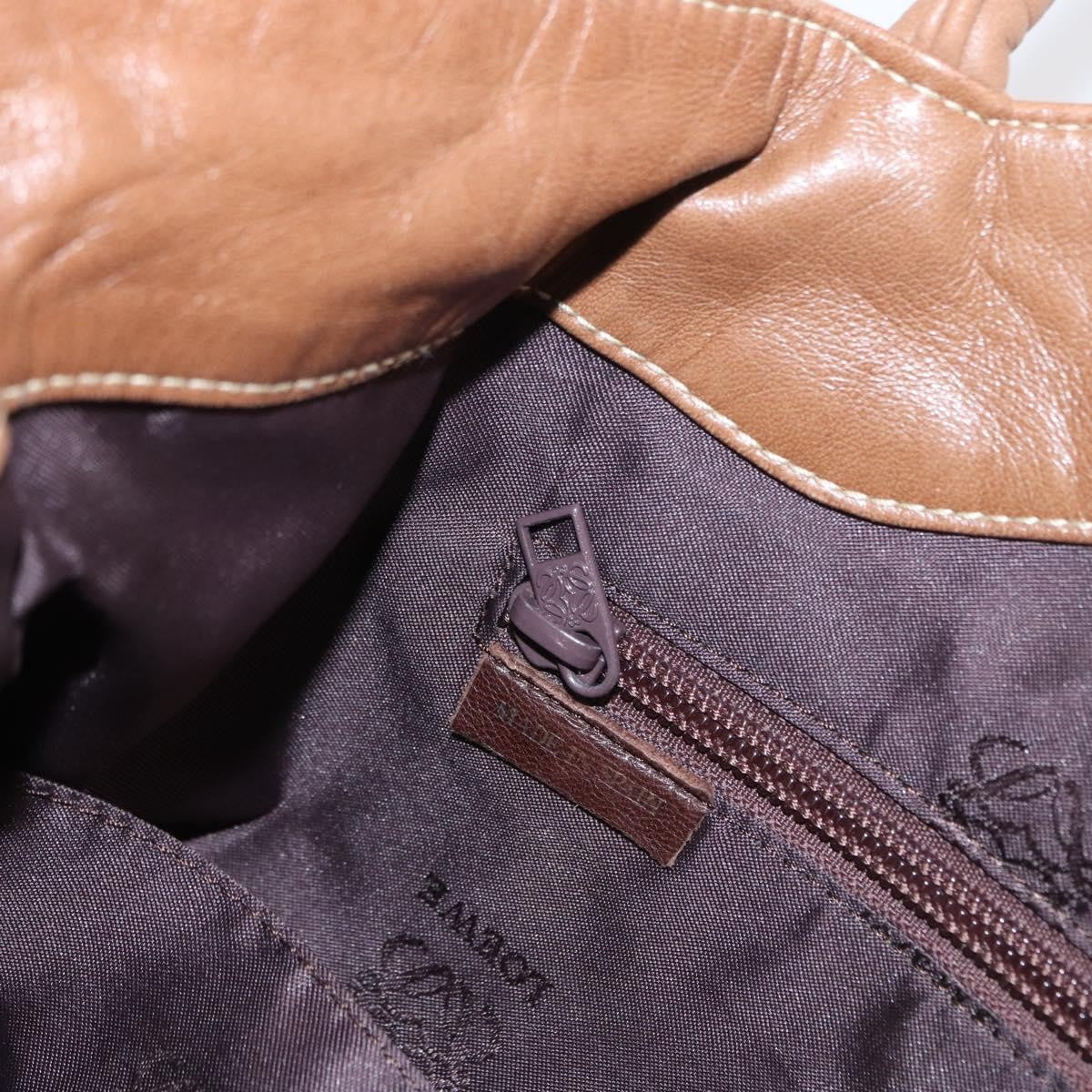 Loewe Anagram Tote Leather, BROWN, LEATHER, Tote bag