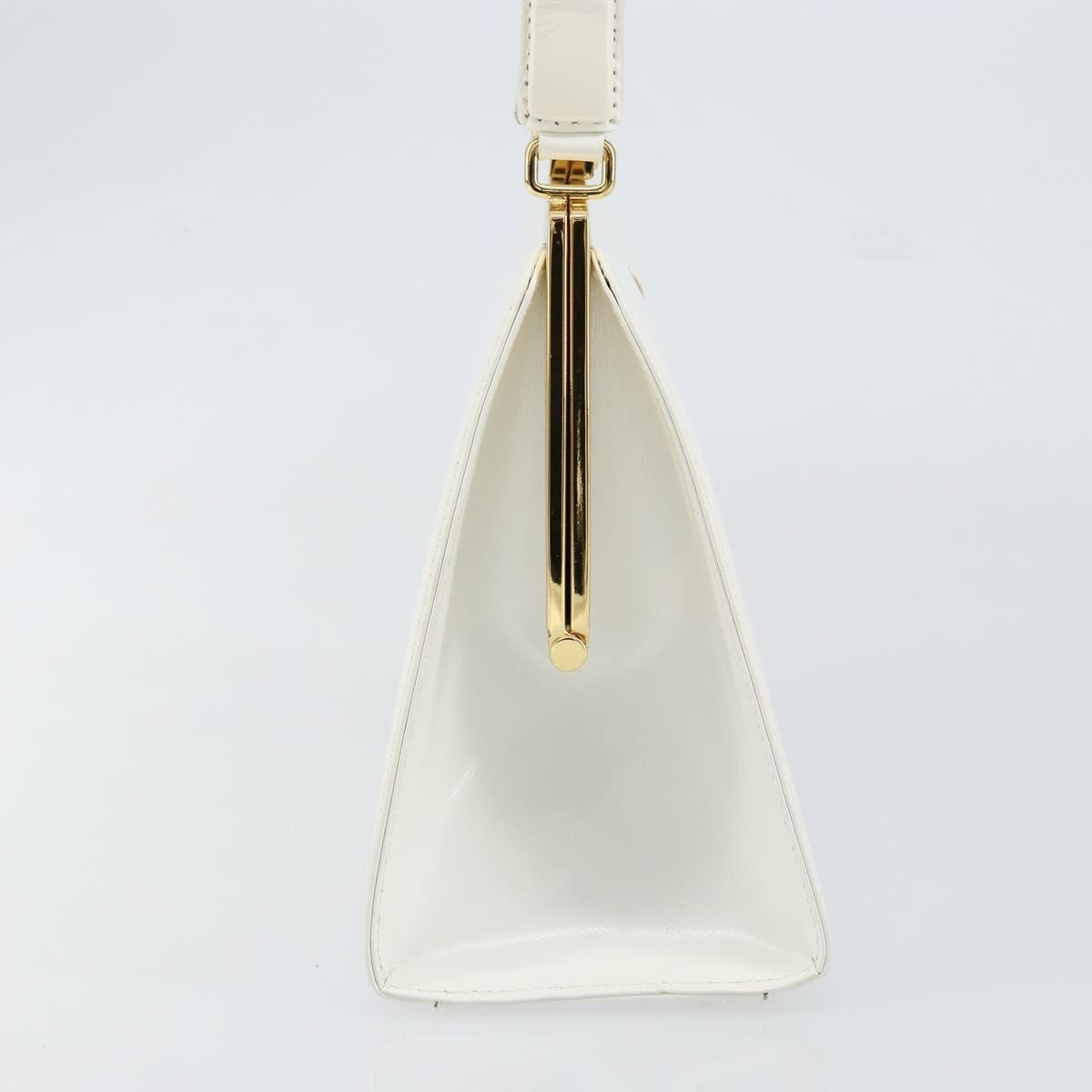 Versace Vintage Handbag Leather, WHITE, LEATHER, Handbag